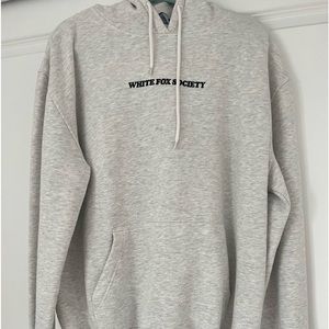 grey white fox hoodie